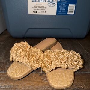 Target Tan Floral Sandals